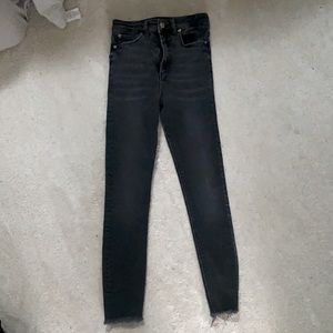 ZARA Black Skinny Jeans HIGH Waisted Size US 4